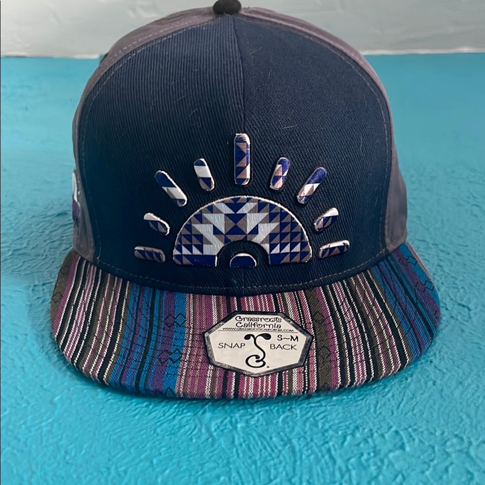 Colorful Snapback Hat with Geometric Design